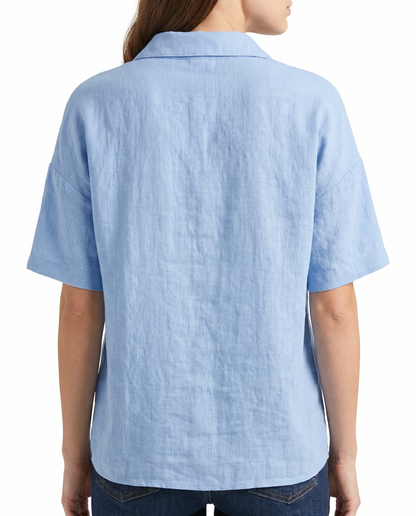 Malin — Linen Relaxed Fit Shirt with Classic Collar