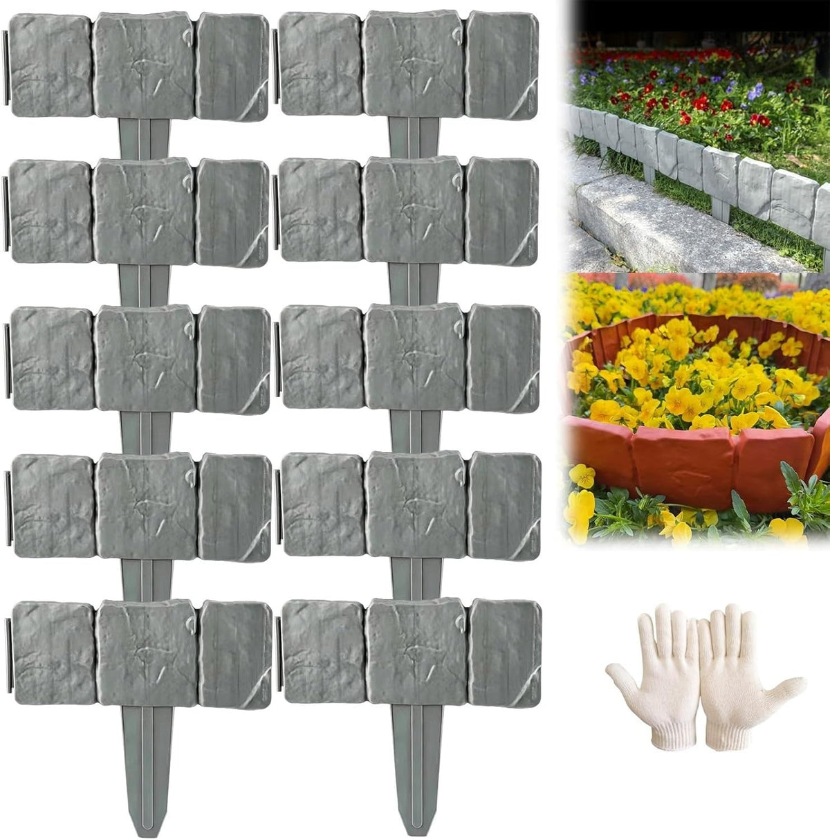 StoneFlex – Imitation Stone Garden Fence Border
