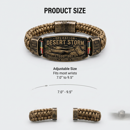 DesertHonor – Veteran Tribute Paracord Bracelet