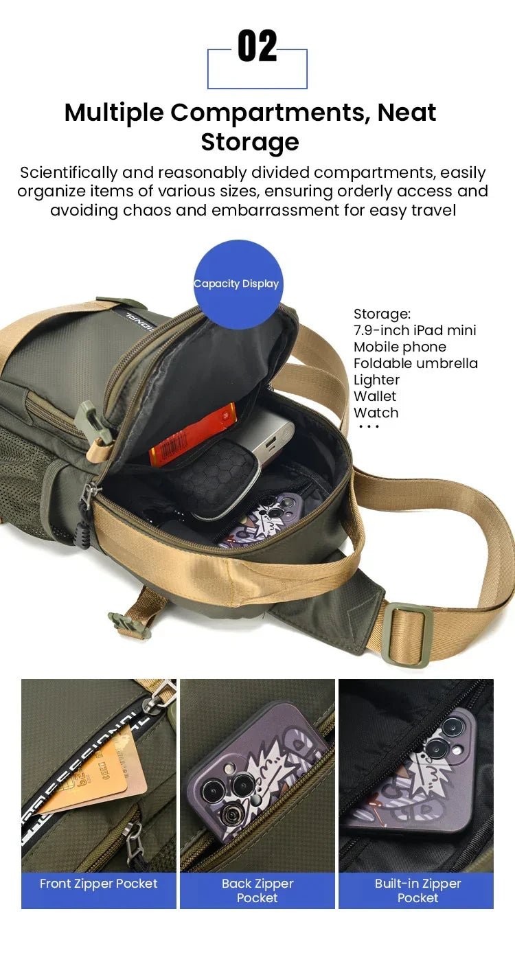 UrbanStride – Adjustable Casual Travel Chest Bag