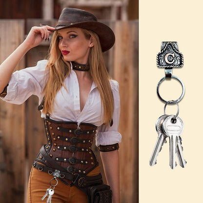 RodeoKey – Western Initial Key Clip